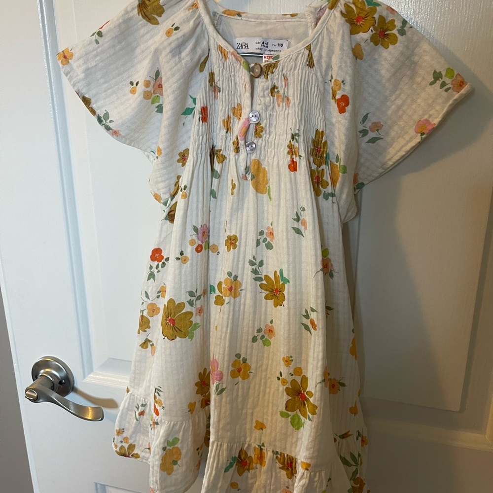 Zara Kids Floral Button-Down Dress